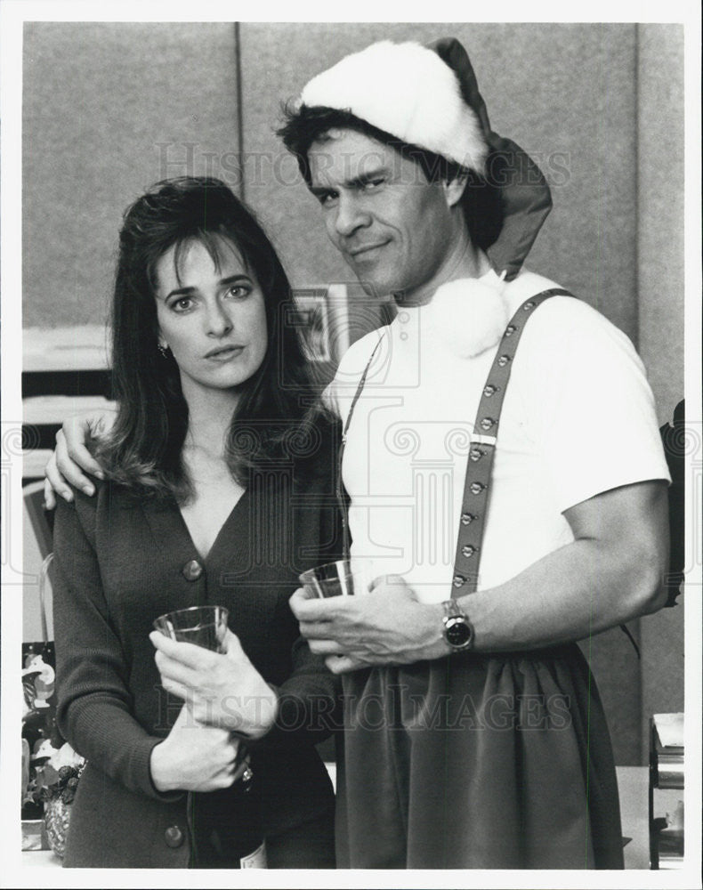1992 Press Photo A Martinez &amp; Shiela Kelley on &quot;L.A. LAw&quot; - Historic Images