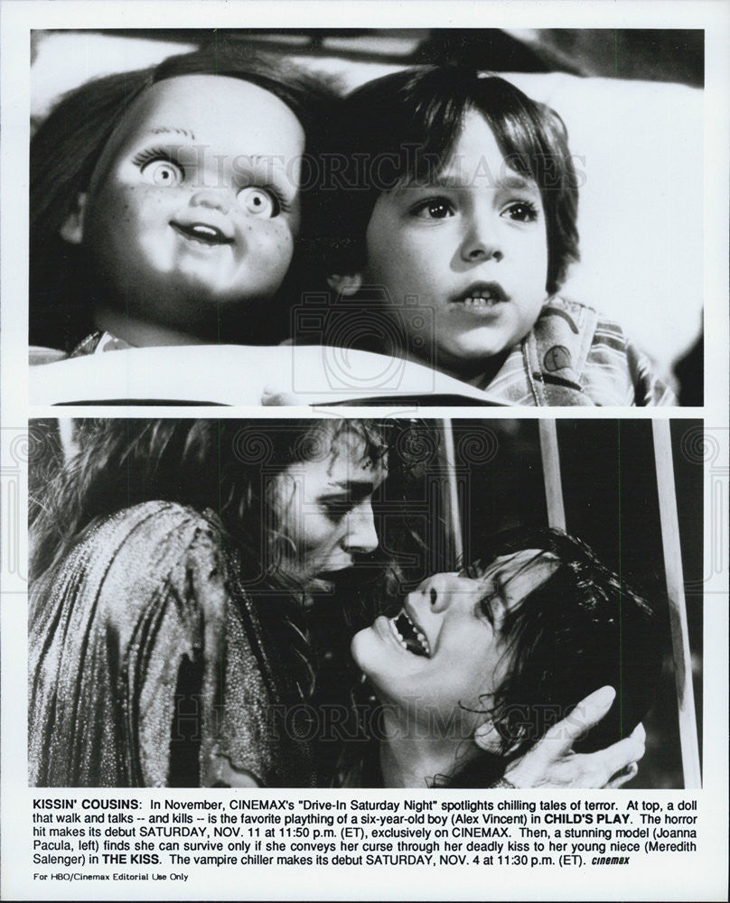 Press Photo Cinemax Drive-in Saturday Night Childs Play The Kiss - Historic Images