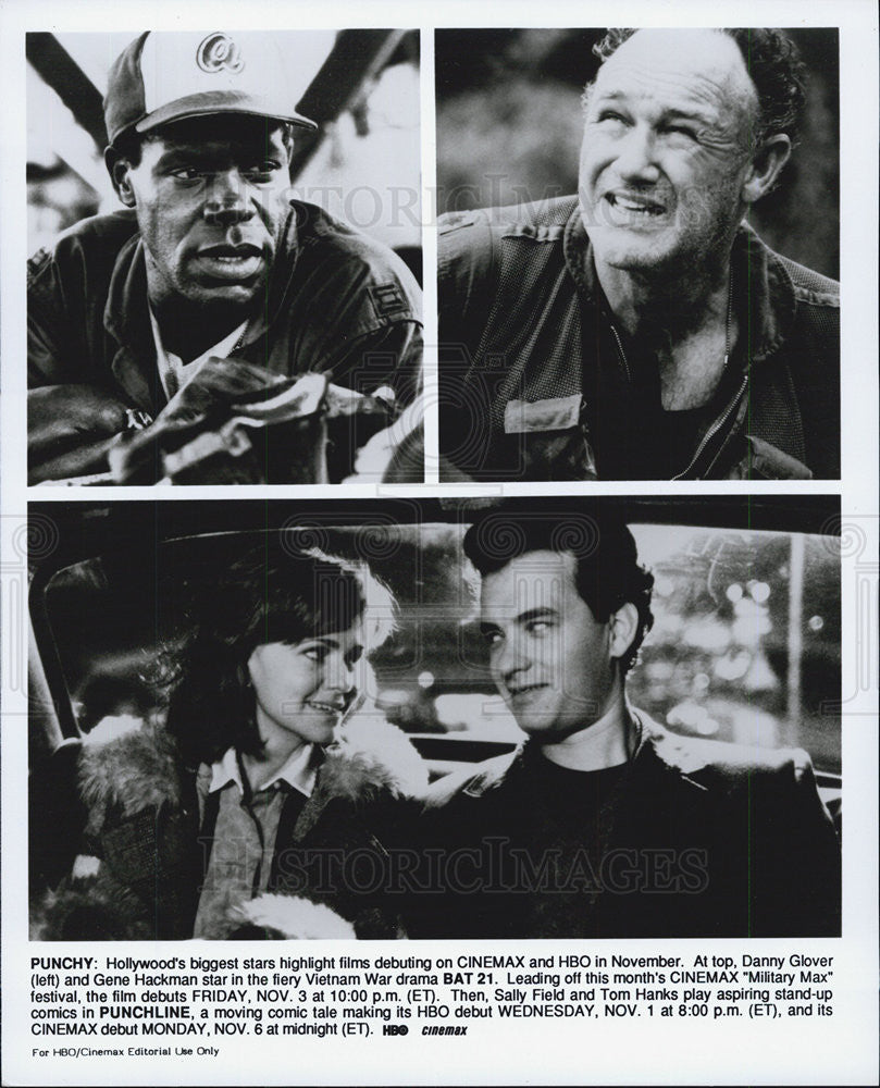 1988 Press Photo Danny Glover &amp; Gene Hackman in &quot;Bat21&quot; - Historic Images