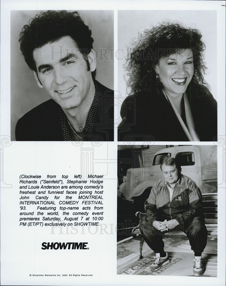 1988 Press Photo Michael Richards,Stephanie Hodge &amp; Louie Anderson - Historic Images