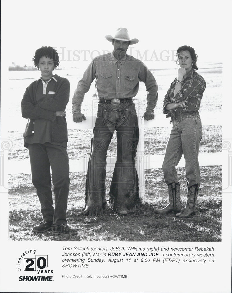 1996 Press Photo of Tom Selleck, JoBeth Williams, Rebekah Johnson in Ruby Jean - Historic Images