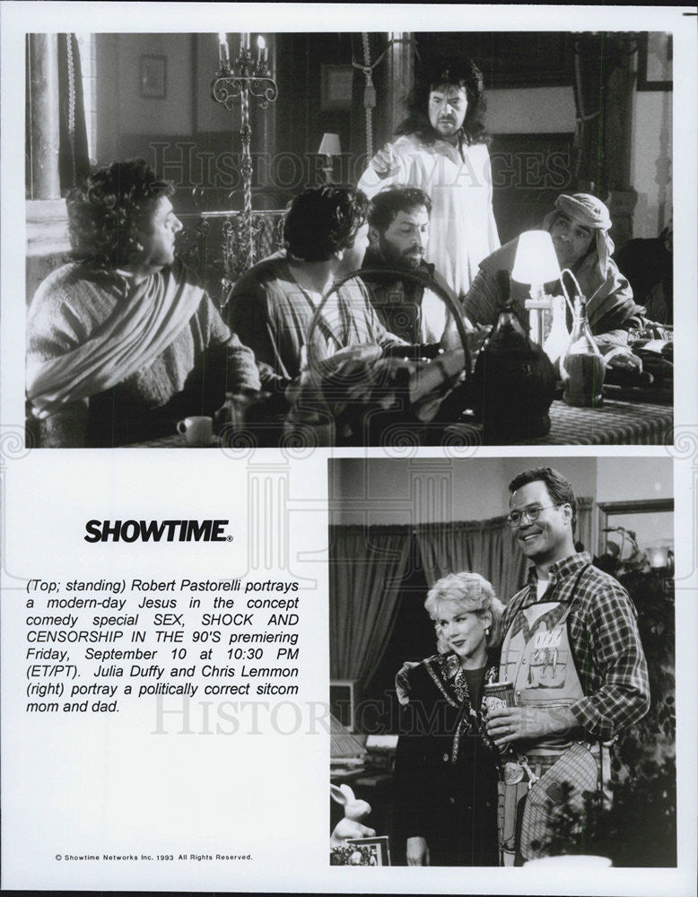 1993 Press Photo Robert Pastorelli, Julia Duffy, Chris Lemmon, - Historic Images