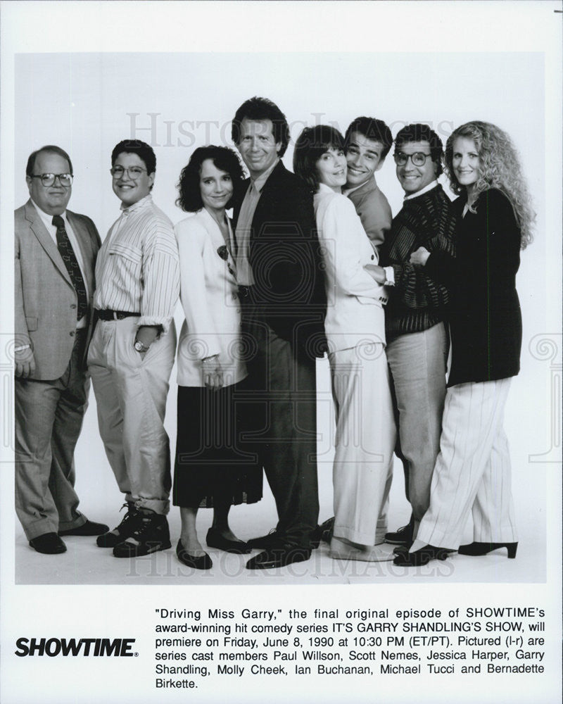 1990 Press Photo Cast of &quot;Driving Miss Garry&quot; - Historic Images