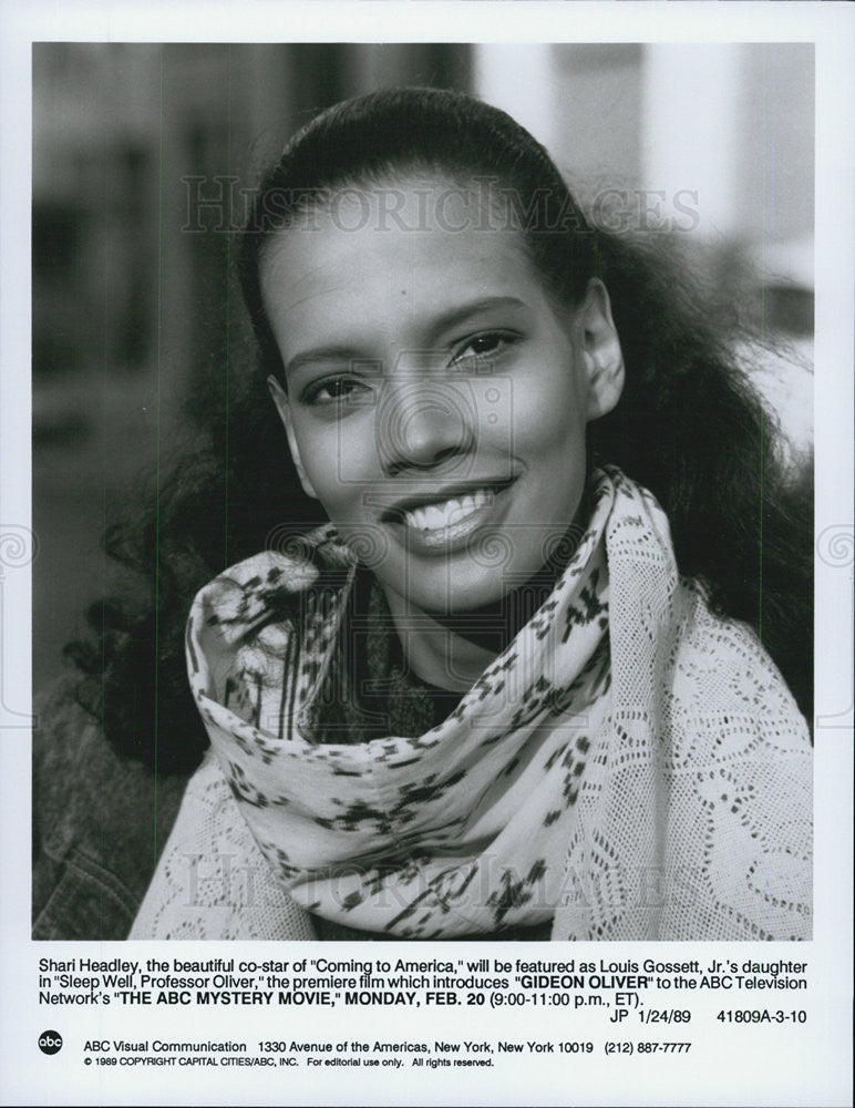 1989 Press Photo Sharl Headley, in &quot;Sleep Well, Professor Oliver&quot; on ABC - Historic Images