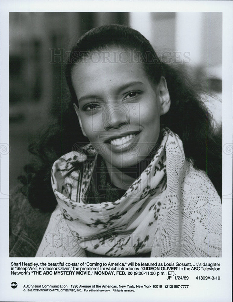 1989 Press Photo Sharl Headley, star of &quot;Sleep Well, Professor Oliver&quot; on ABC - Historic Images