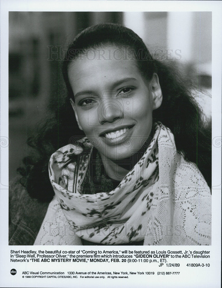 1989 Press Photo Sharl Headley, star of "Sleep Well, Professor Oliver" on ABC - Historic Images