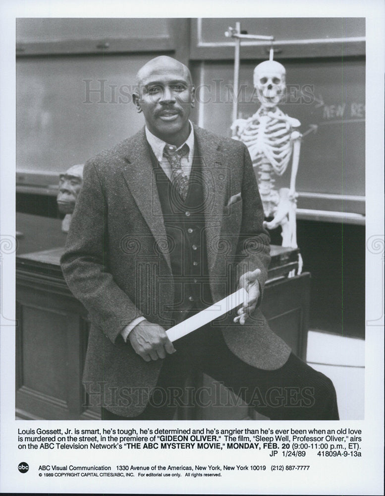 1989 Press Photo Louis Gossett, Jr. in &quot;Sleep Well, Professor Oliver&quot; on ABC - Historic Images