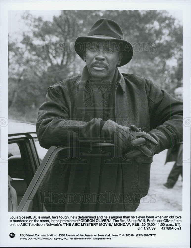 1989 Press Photo Louis Gossett Jr., in &quot;Sleep Well, Professor Oliver&quot; on AB - Historic Images