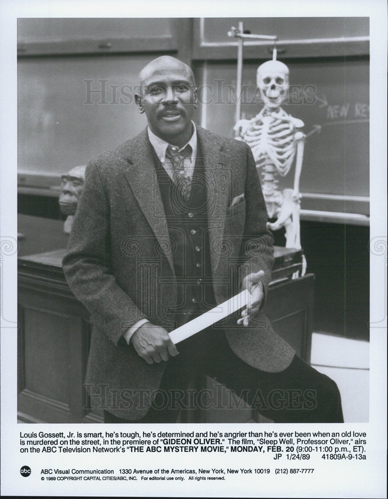 1989 Press Photo Louis Gossett Jr, Gideon Oliver - Historic Images