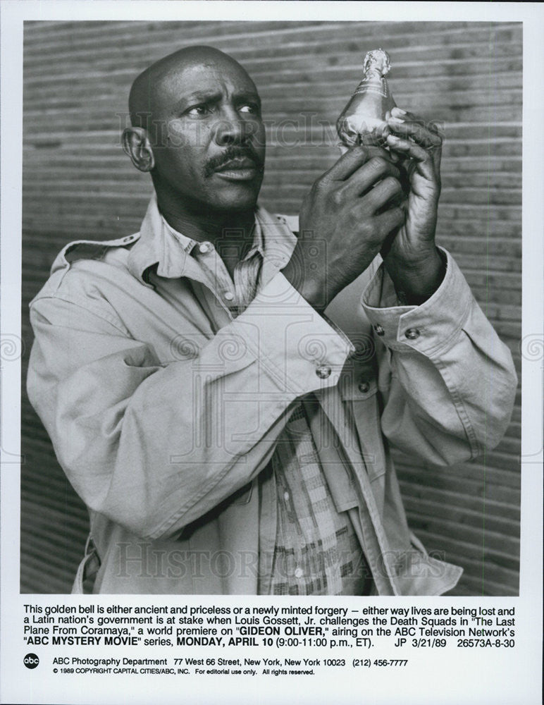 1989 Press Photo Louis Gossett Jr, Gideon Oliver - Historic Images