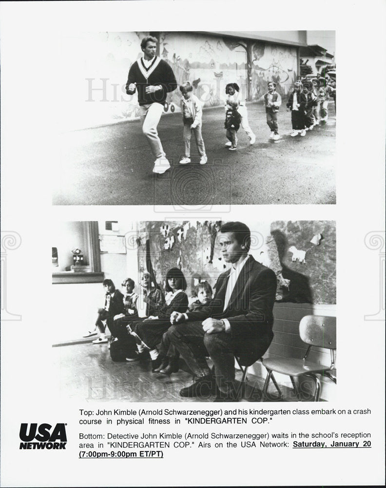 1990 Press Photo Scenes from &quot;Kindergarten Cop&quot; - Historic Images