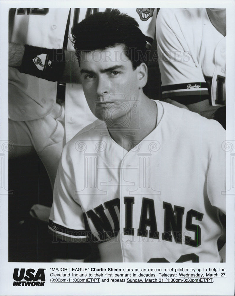 Press Photo Charlie Sheen, Major League - Historic Images