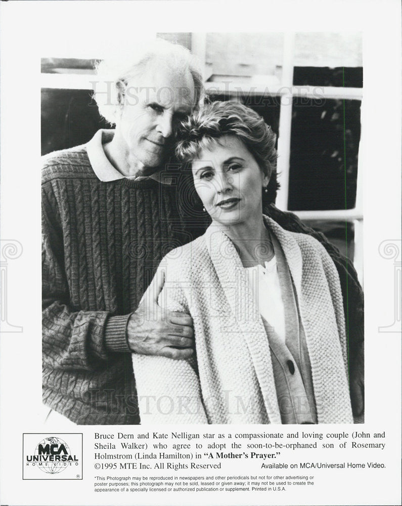 1995 Press Photo Bruce Dern Kate Nelligan A Mothers Prayer Actors Movie - Historic Images