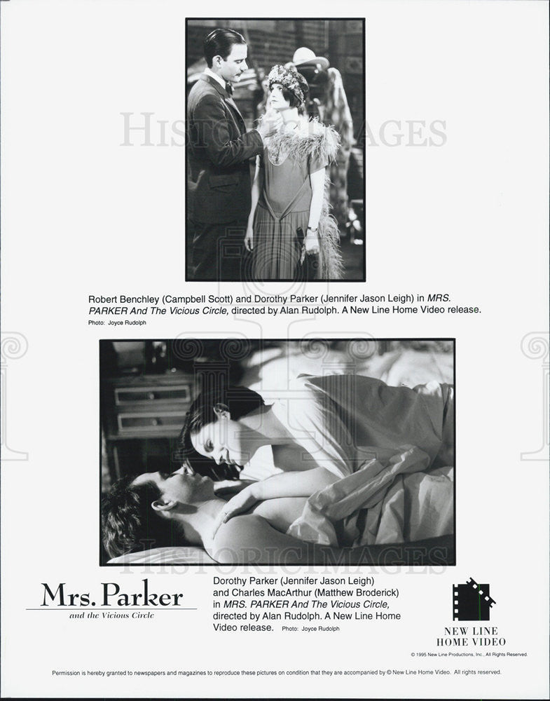 1995 Press Photo Mrs. Parker and the Vicious Circle Jennifer Jason Leigh Matthew - Historic Images
