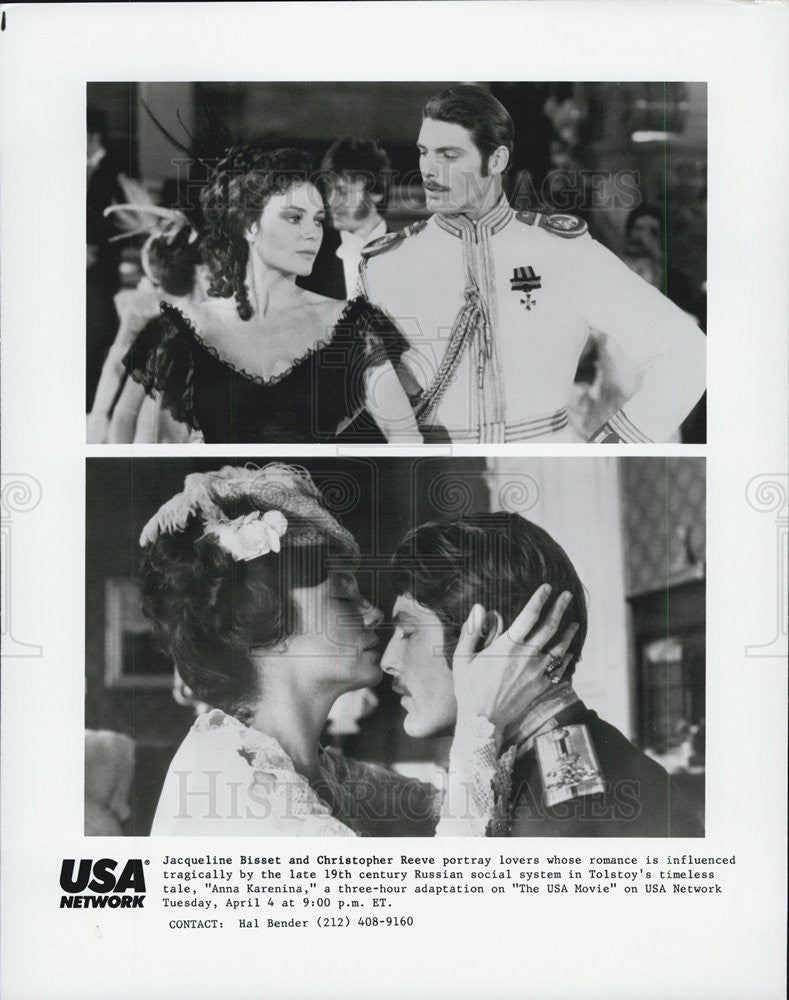 Press Photo Jacqueline Bisset, Christopher Reeve, Anna Karenina - Historic Images