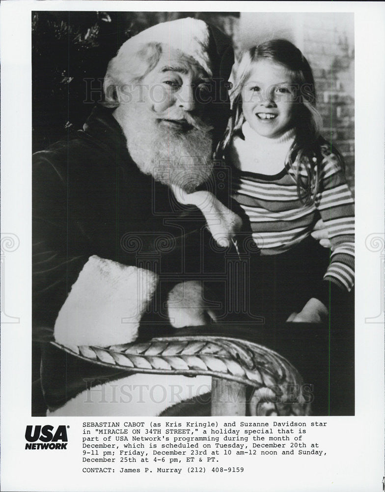 1973 Press Photo Miracle on 34th Street Sebastian Cabot Suzanne Davidson - Historic Images