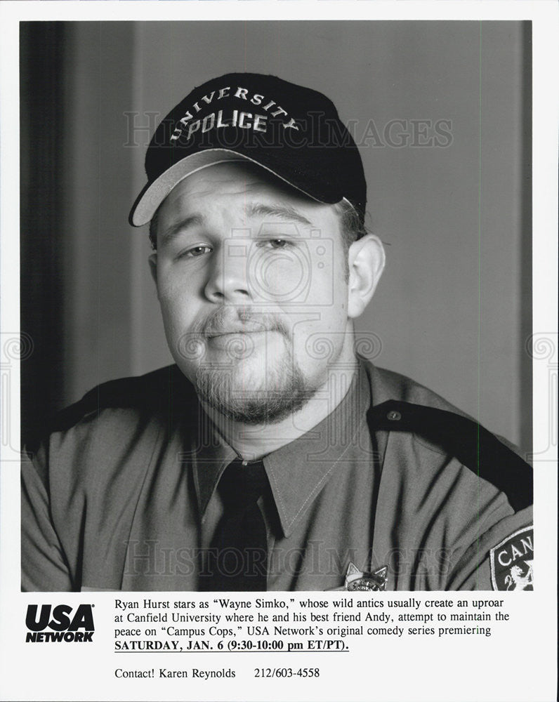 1995 Press Photo Wayne Simko, star of "Campus Cops" on USA Network - Historic Images