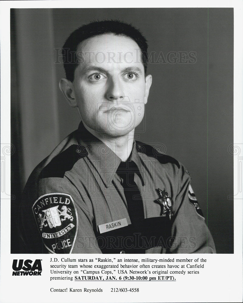 1995 Press Photo J.D. Cullum on "Campus Cops" - Historic Images