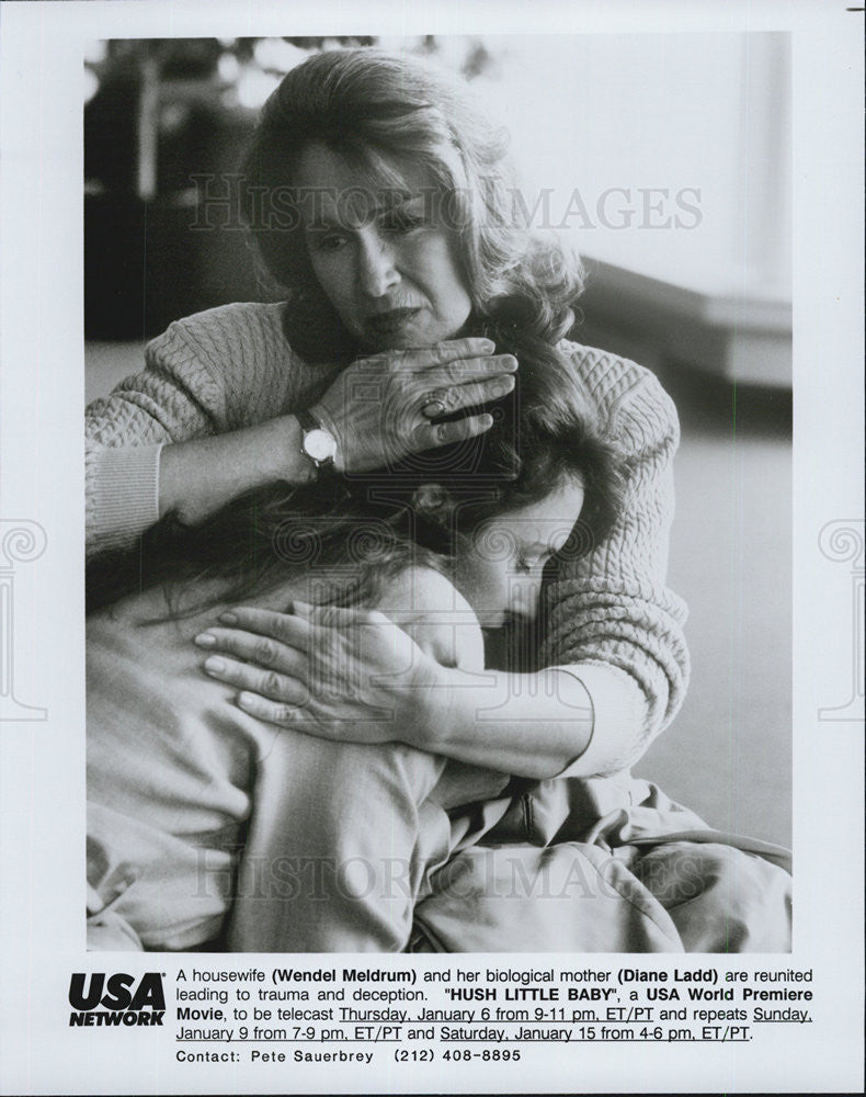 1993 Press Photo USA Network movie Hush Little Baby Wendel Meldrum Diane Ladd - Historic Images