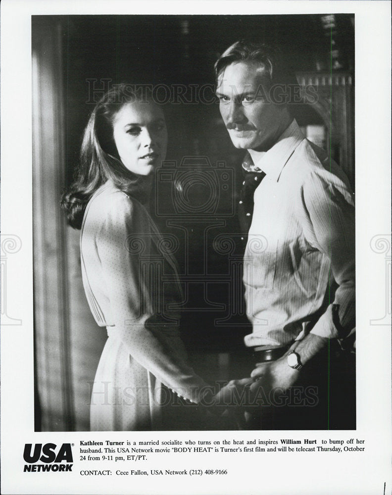 1981 Press Photo Film Body Heat William Hurt Kathleen Turner - Historic Images