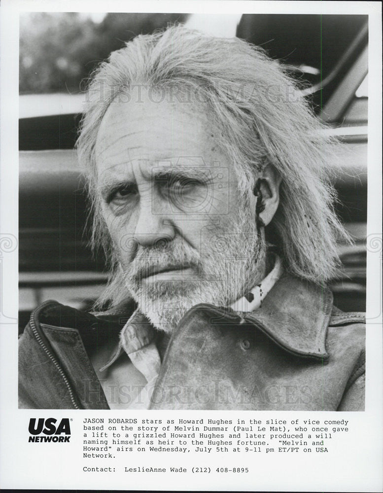 1980 Press Photo Jason robards in &quot;Melvin and Howard&quot; - Historic Images