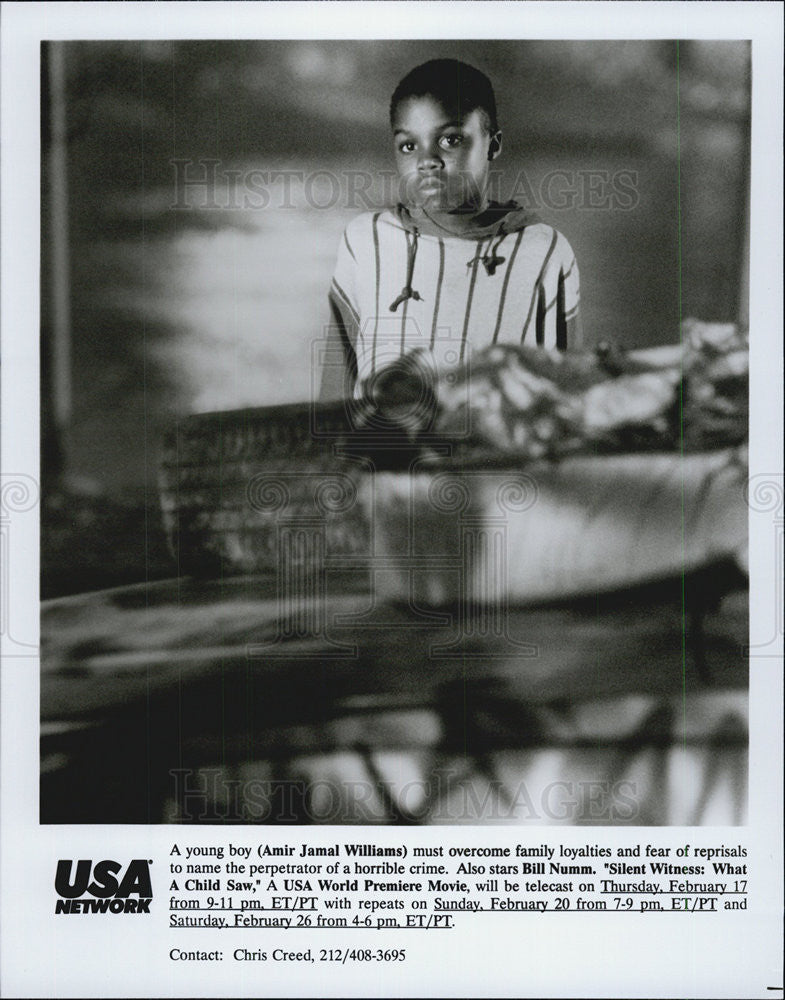 1994 Press Photo Silent Witness: What A Child Saw Amir Jamal Williams - Historic Images