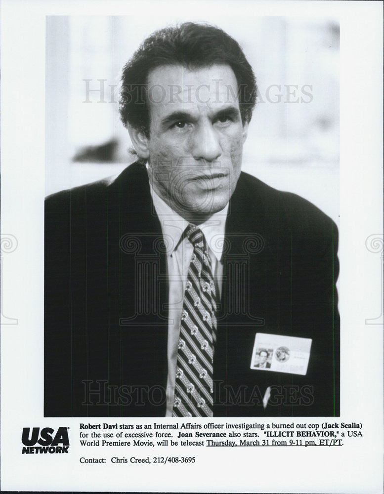1992 Press Photo Illicit Behavior Robert Davi - Historic Images