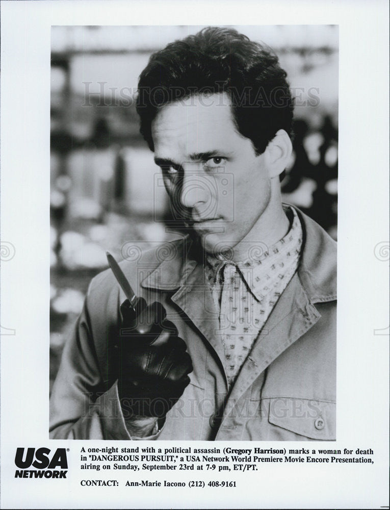 1990 Press Photo Gregory Harrison in "Dangerous Pursuit" - Historic Images