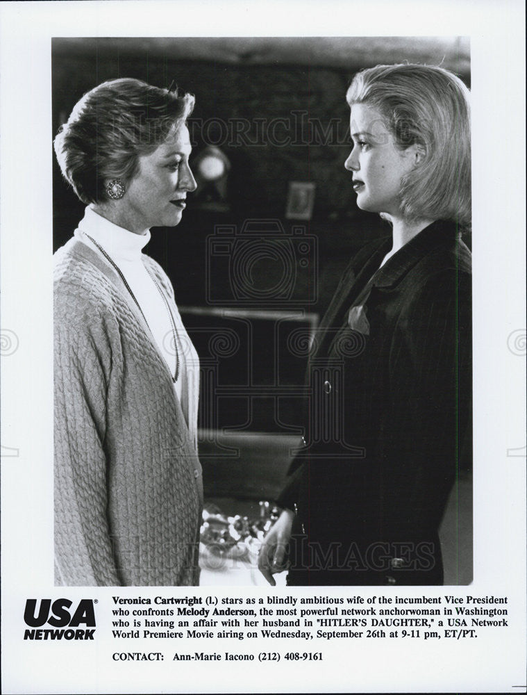 1990 Press Photo Veronica Cartwright &amp; Malody Anderson in &quot;Hitler&#39;s Daughter&quot; - Historic Images