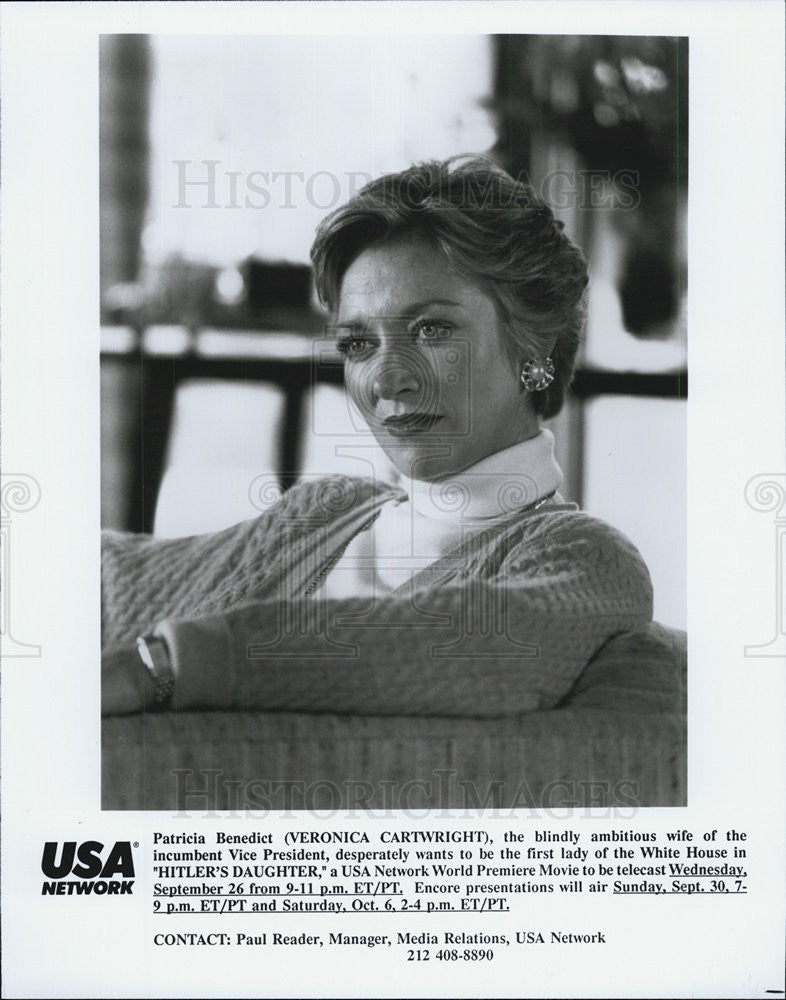 1990 Press Photo Veronica Cartwright in "Hitler's Daughter" - Historic Images