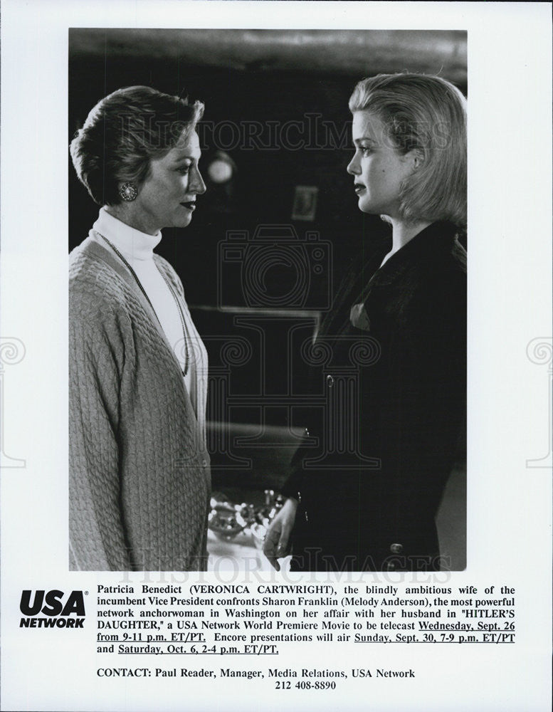 1990 Press Photo Hitler's Daughter Veronica Cartwright Melody Anderson - Historic Images