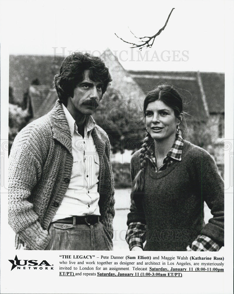 1978 Press Photo Sam Elliott and Katherine Ross in &quot;The Legacy&quot; - Historic Images
