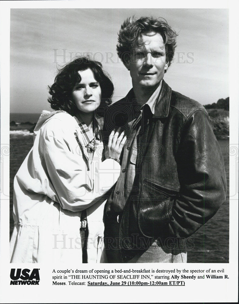 1994 Press Photo Ally Sheedy &amp; William R Moses &quot;The Haunting of Seacliff Inn&quot; - Historic Images