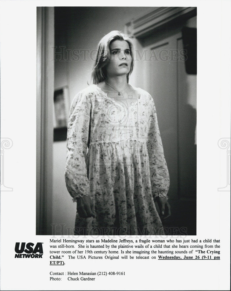 1996 Press Photo Mariel Hemingway in "The Crying Child" - Historic Images