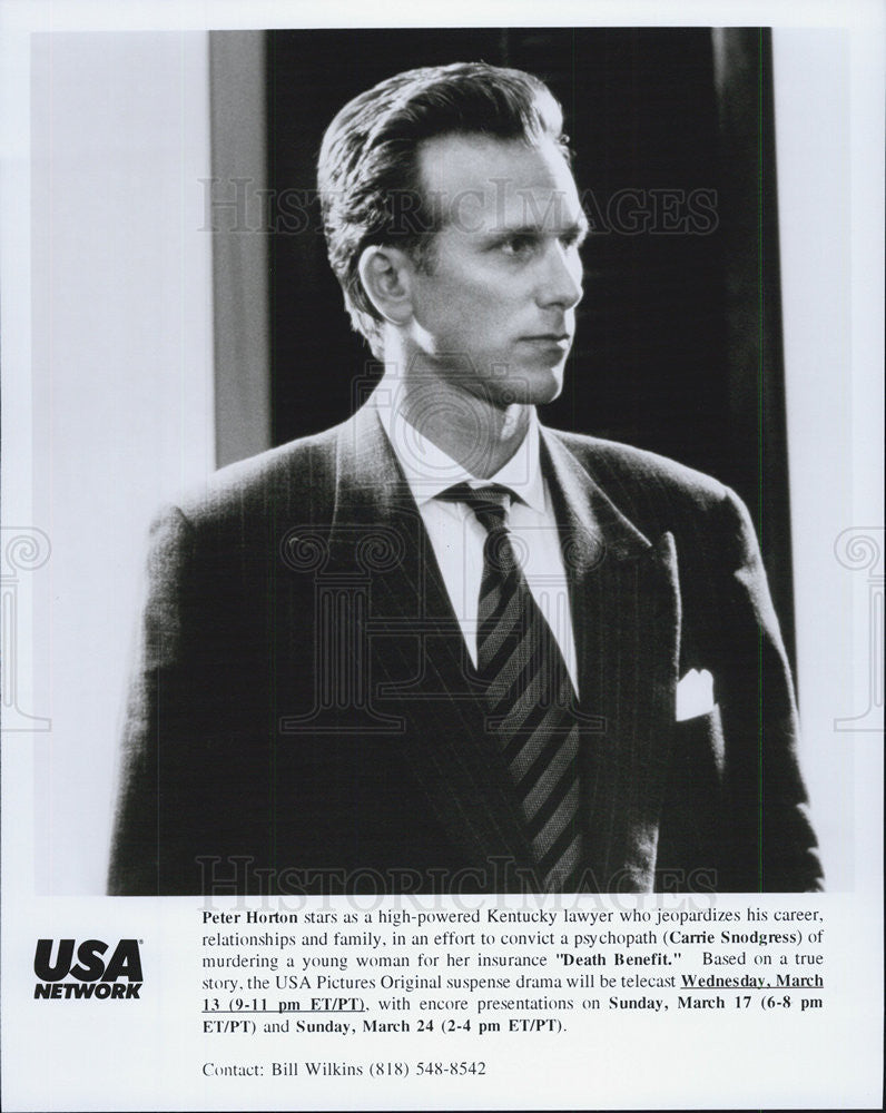 1996 Press Photo Peter Horton in  "Death Benefit" - Historic Images