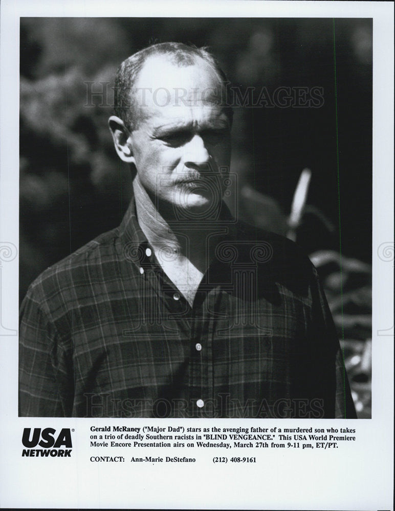 1990 Press Photo Gerald McRaney in &quot;Blind Vengeance&quot; - Historic Images