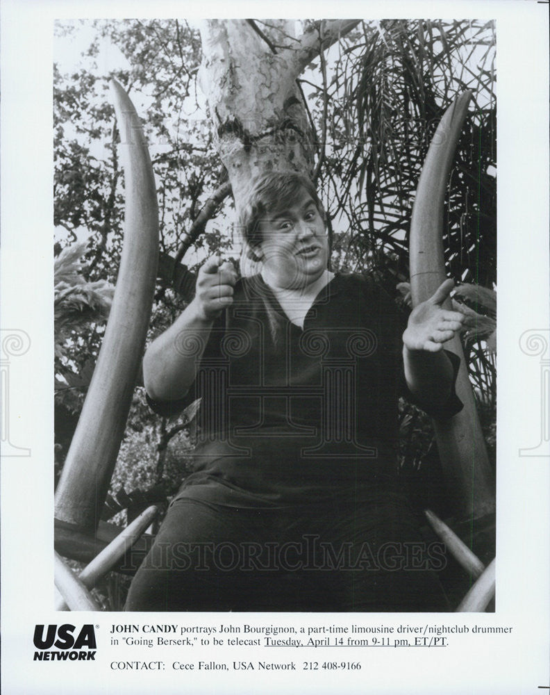 1983 Press Photo John Candy in "Going Beserk" - Historic Images