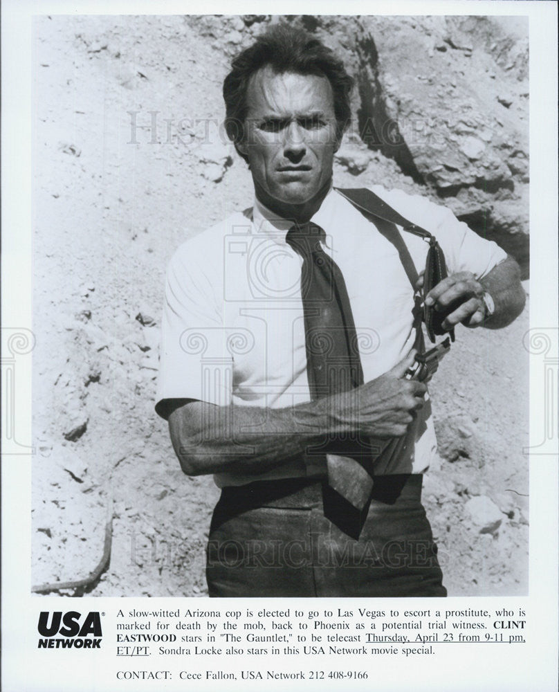 1977 Press Photo Clint Eastwood in &quot;The Gauntlet&quot; - Historic Images