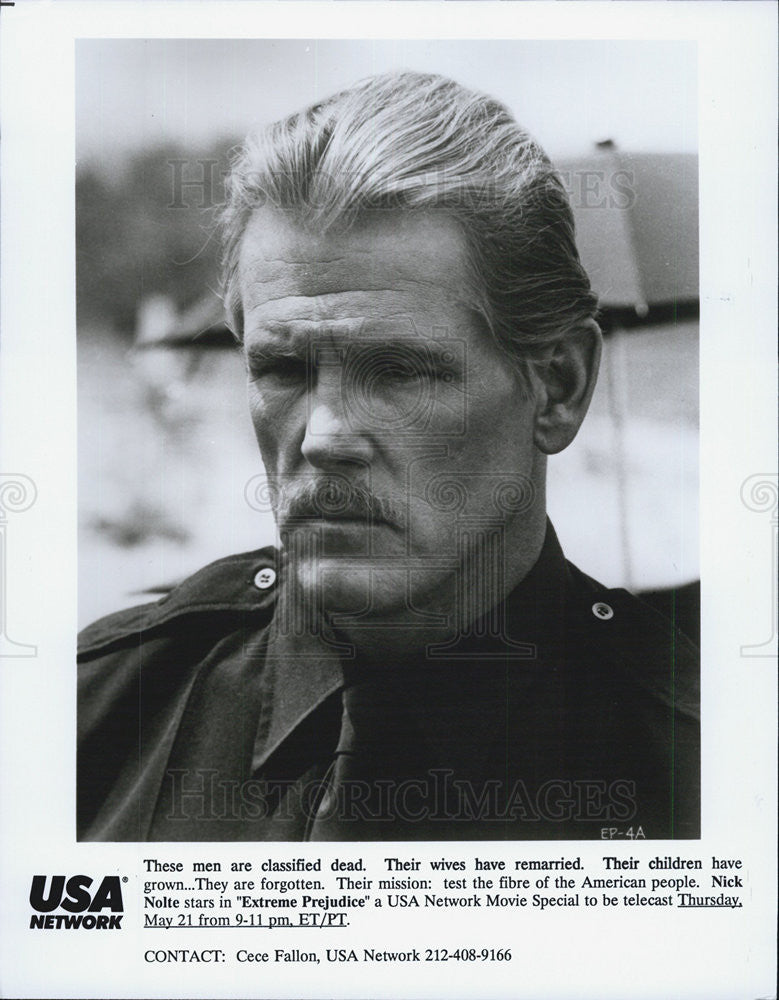 1987 Press Photo Nick Nolte in "Extreme Prejudice" - Historic Images