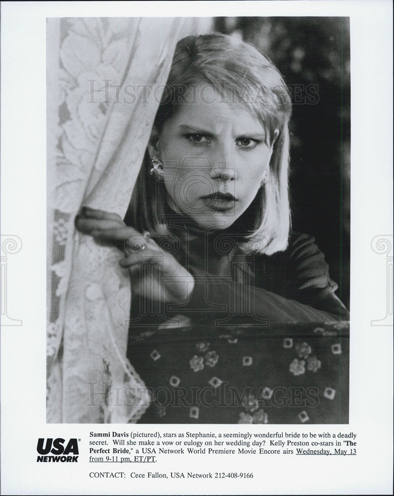 1991 Press Photo Sammi Davis in &quot;The Perfect Bride&quot; - Historic Images