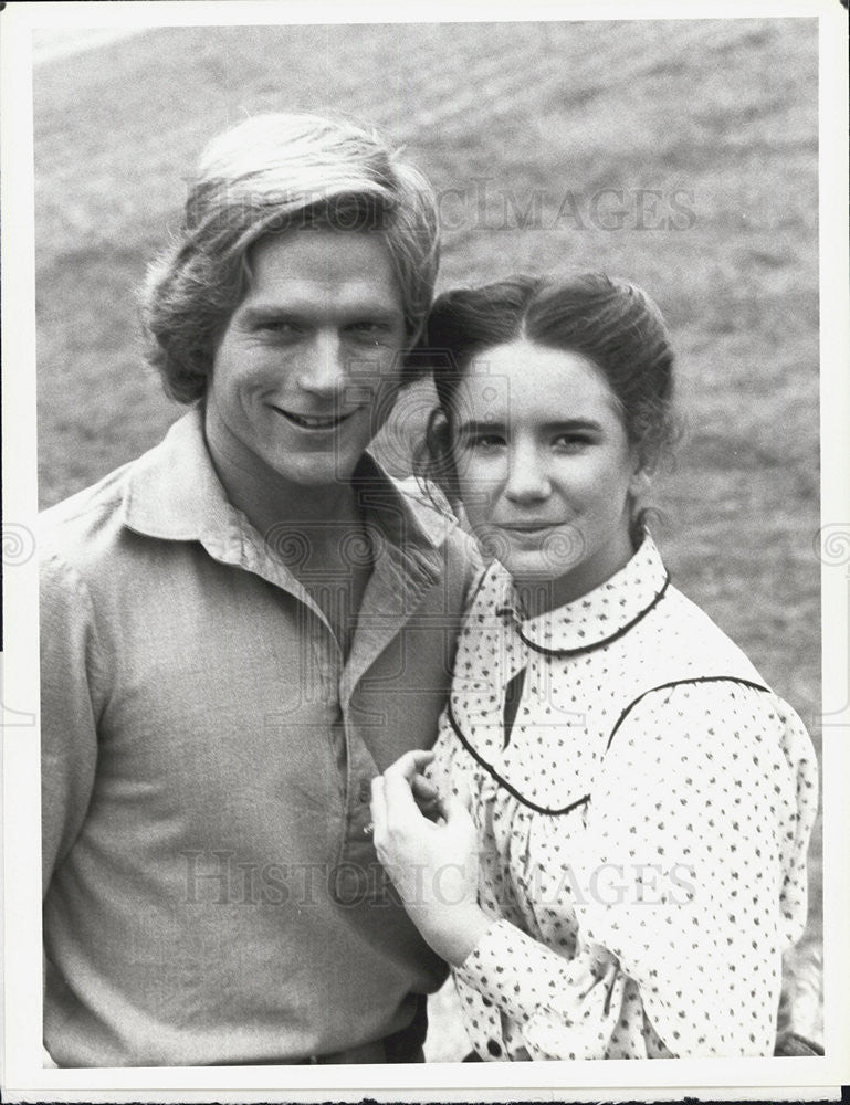1980 Press Photo Dean Butler &amp; Melissa Gilbert in &quot;Little House on the Prairie.&quot; - Historic Images