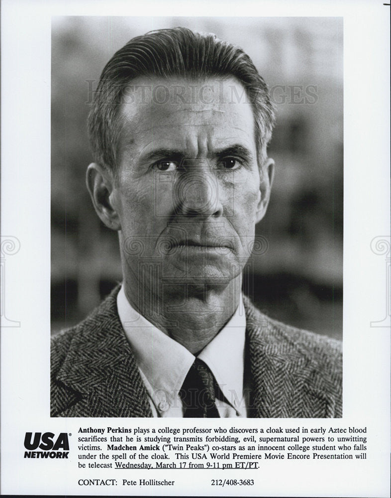 Press Photo Anthony Perkins, USA Network - Historic Images