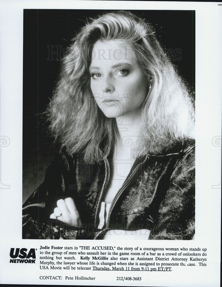 Press Photo Jodie Foster, The Accused - Historic Images