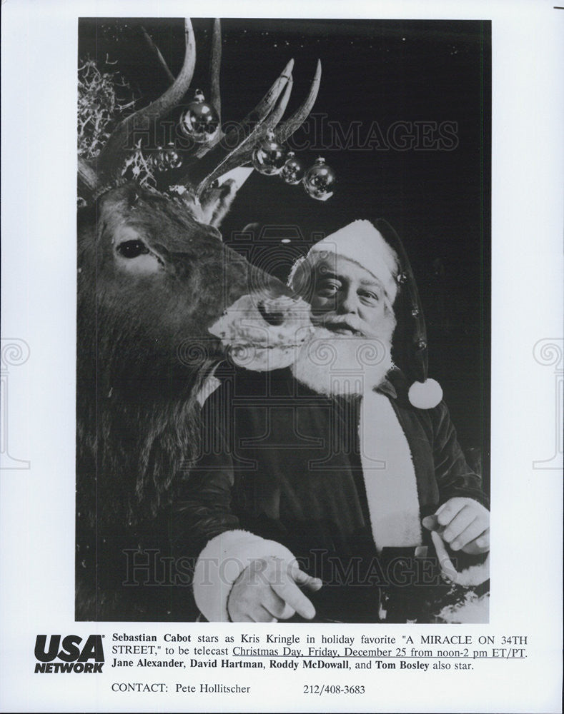 1973 Press Photo Sebastian Cabot in &quot;A Miracle on 34th Street&quot; - Historic Images