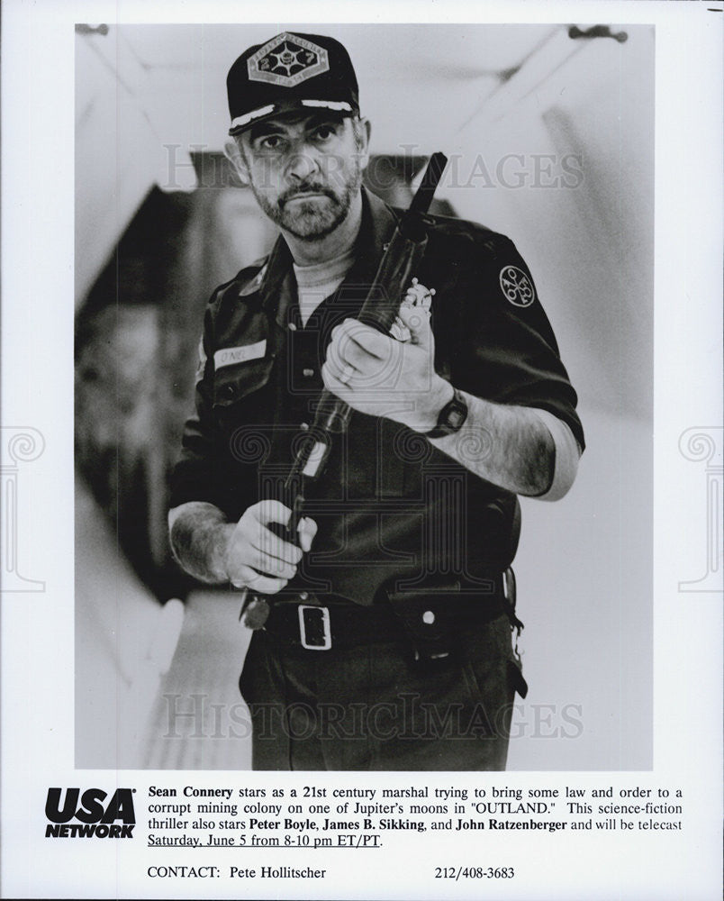 Press Photo of Sean Connery starring in &quot;Outland&quot; on USA Network - Historic Images