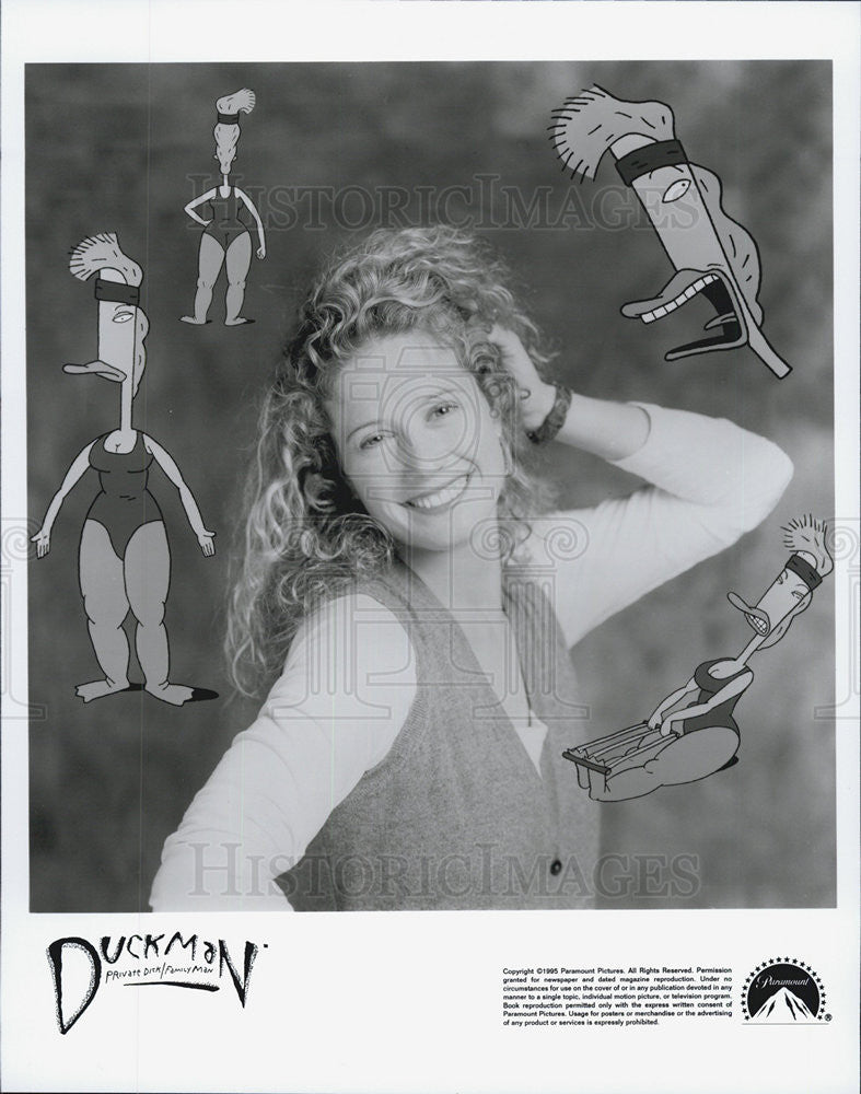 1995 Press Photo Nancy Travis in &quot;Duckman.&quot; - Historic Images