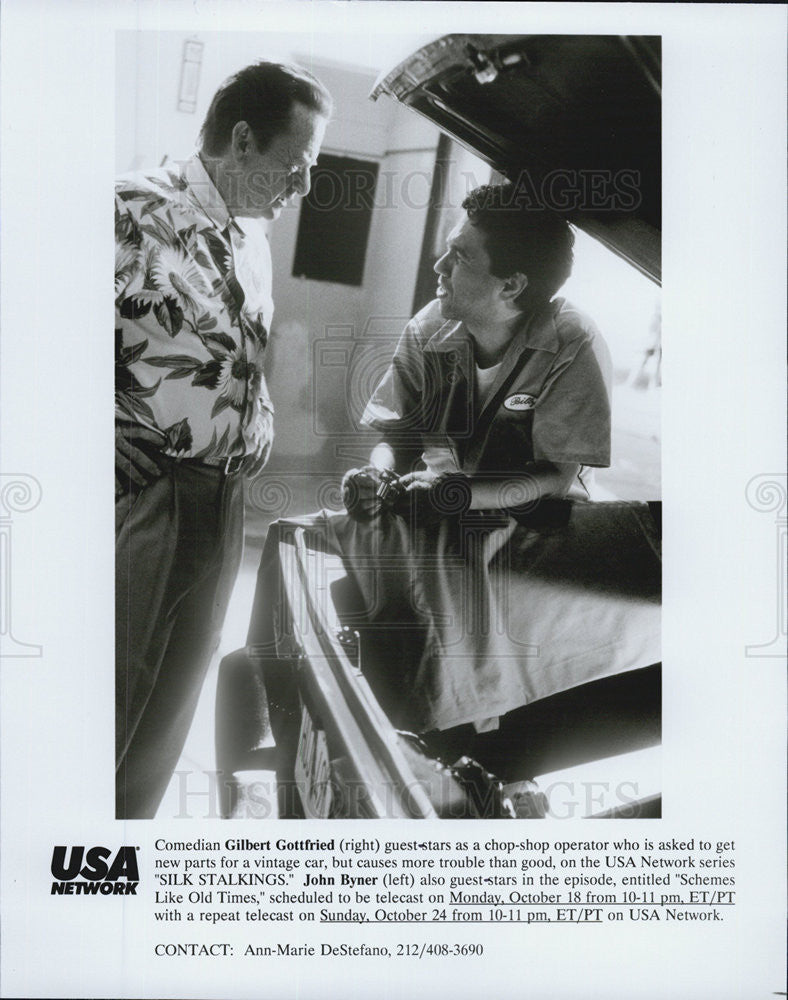 Press Photo Gilbert Gottfried, John Byner, Silk Stalkings - Historic Images