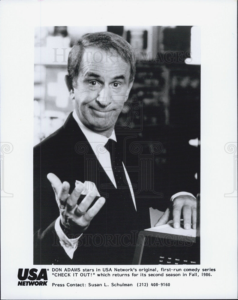 1985 Press Photo Don Adams on "Check It Out" - Historic Images