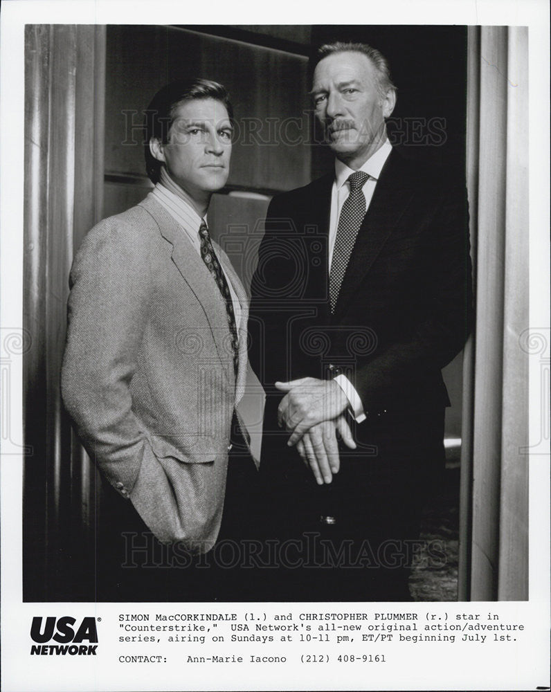 Press Photo Simon MacCorkindale, Christopher Plummer in &quot;Counterstrike&quot; - Historic Images