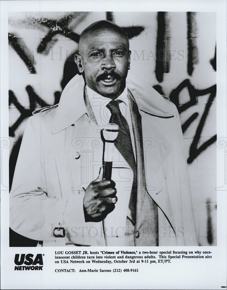 1990 Press Photo Lou Gossett Jr. in &quot;Crimes of Violence.&quot; - Historic Images